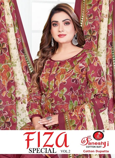 Faiza Vol 2 By Ganeshji Soft Cotton Printed Dress Material Wholesale Clothing Distributors In India